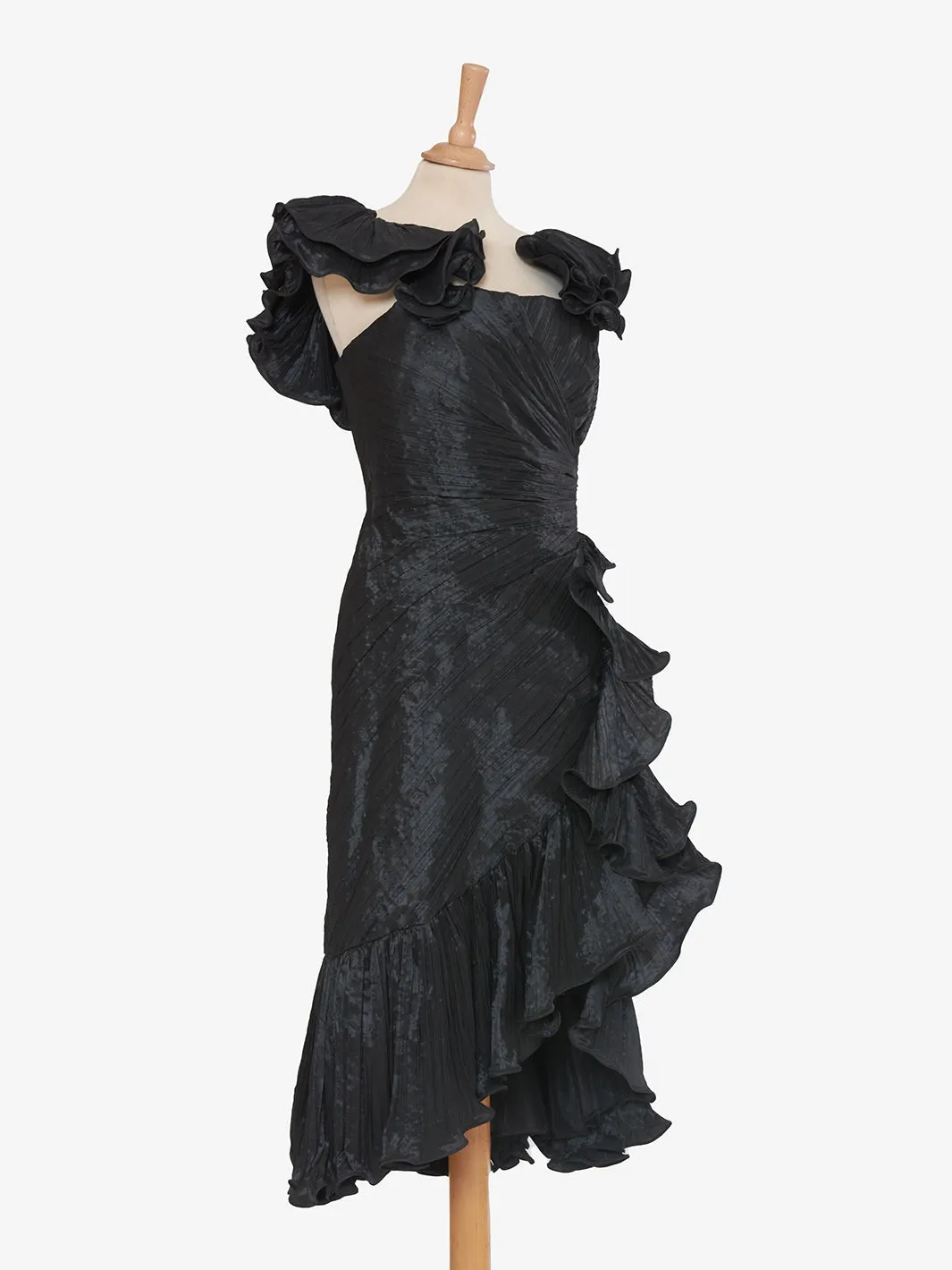 Vintage black silk dress