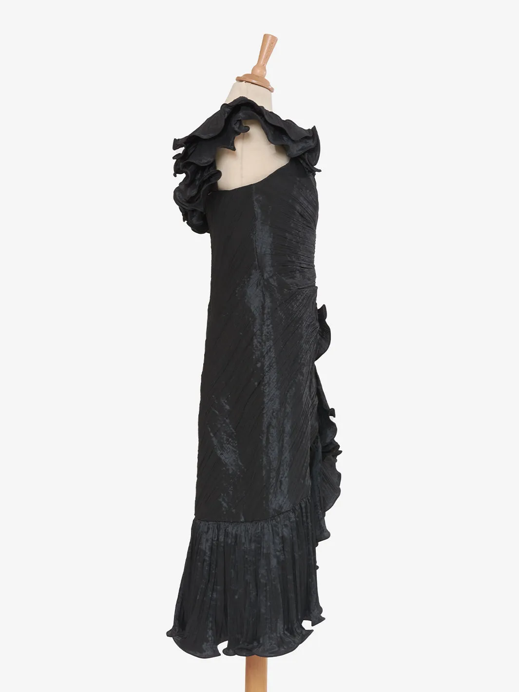 Vintage black silk dress