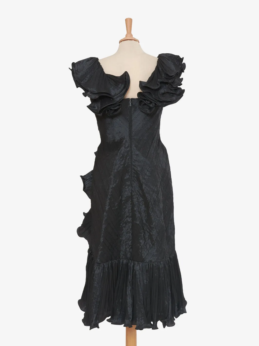 Vintage black silk dress