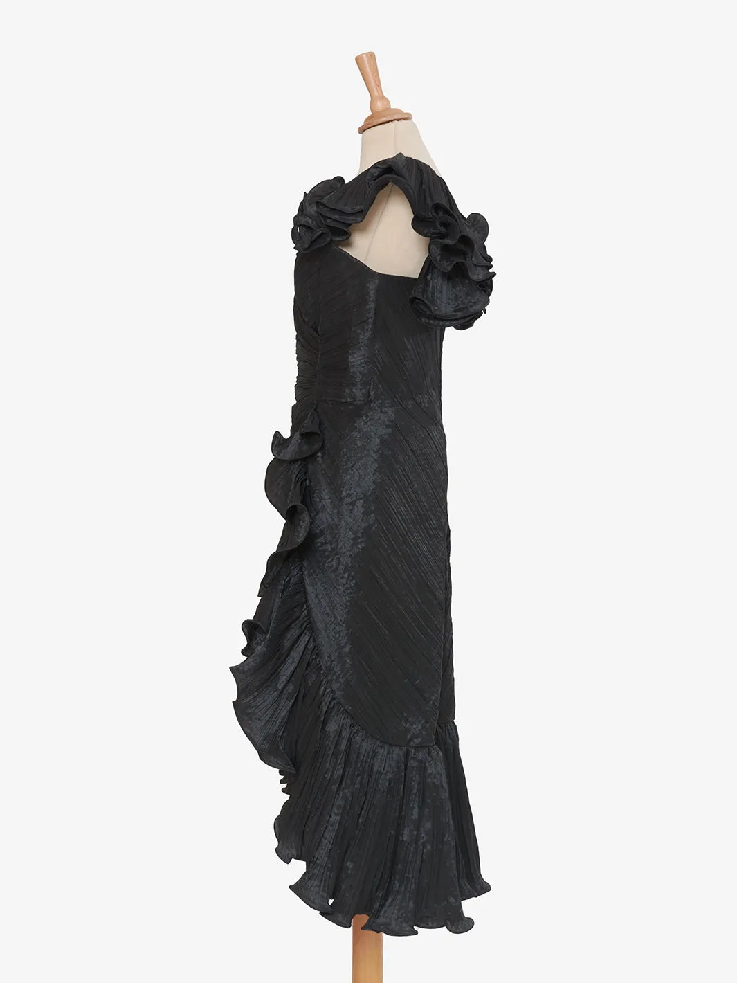 Vintage black silk dress