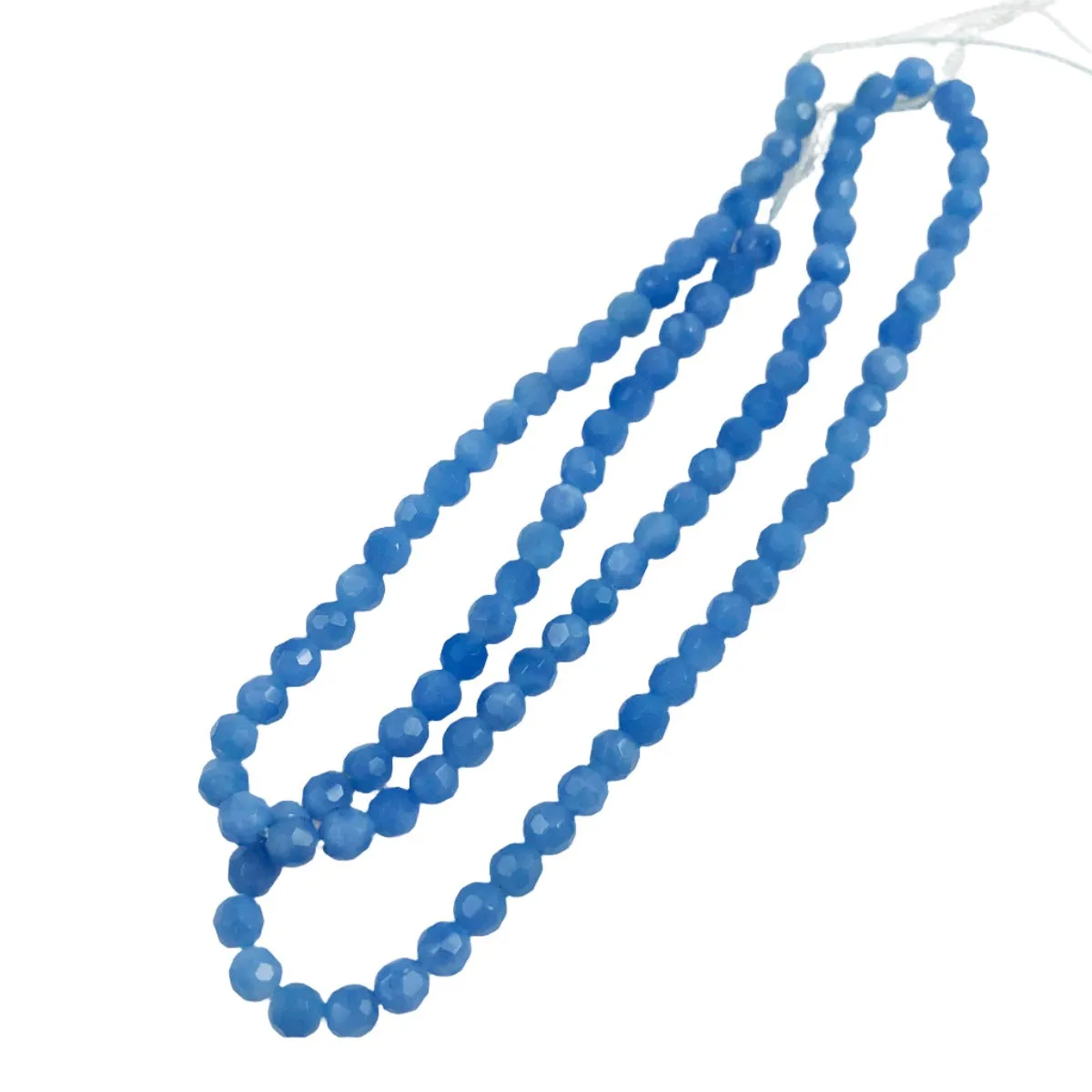 Vintage Blue 4mm Faceted Glass Beads