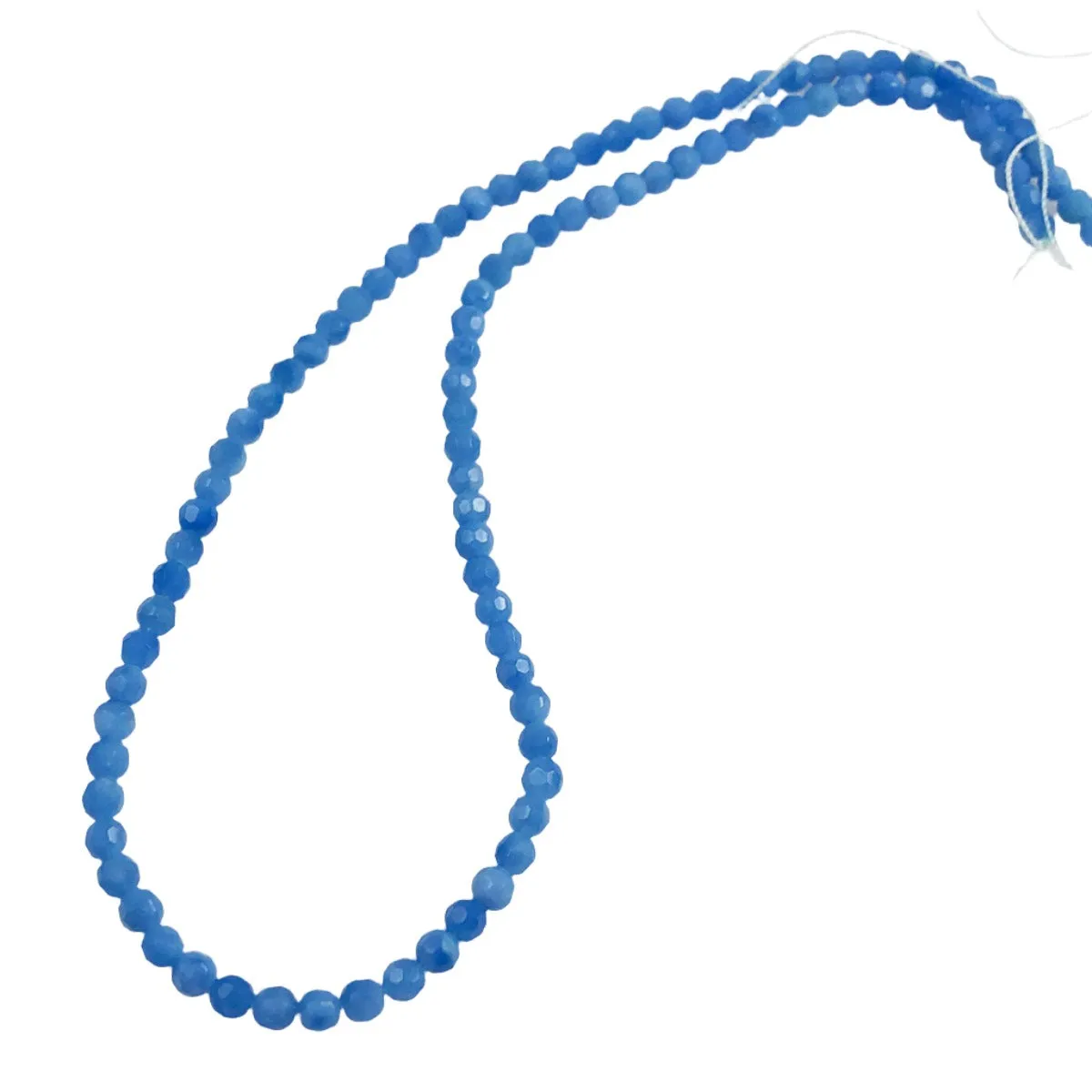 Vintage Blue 4mm Faceted Glass Beads