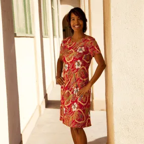 Vintage Scenic Short Dress