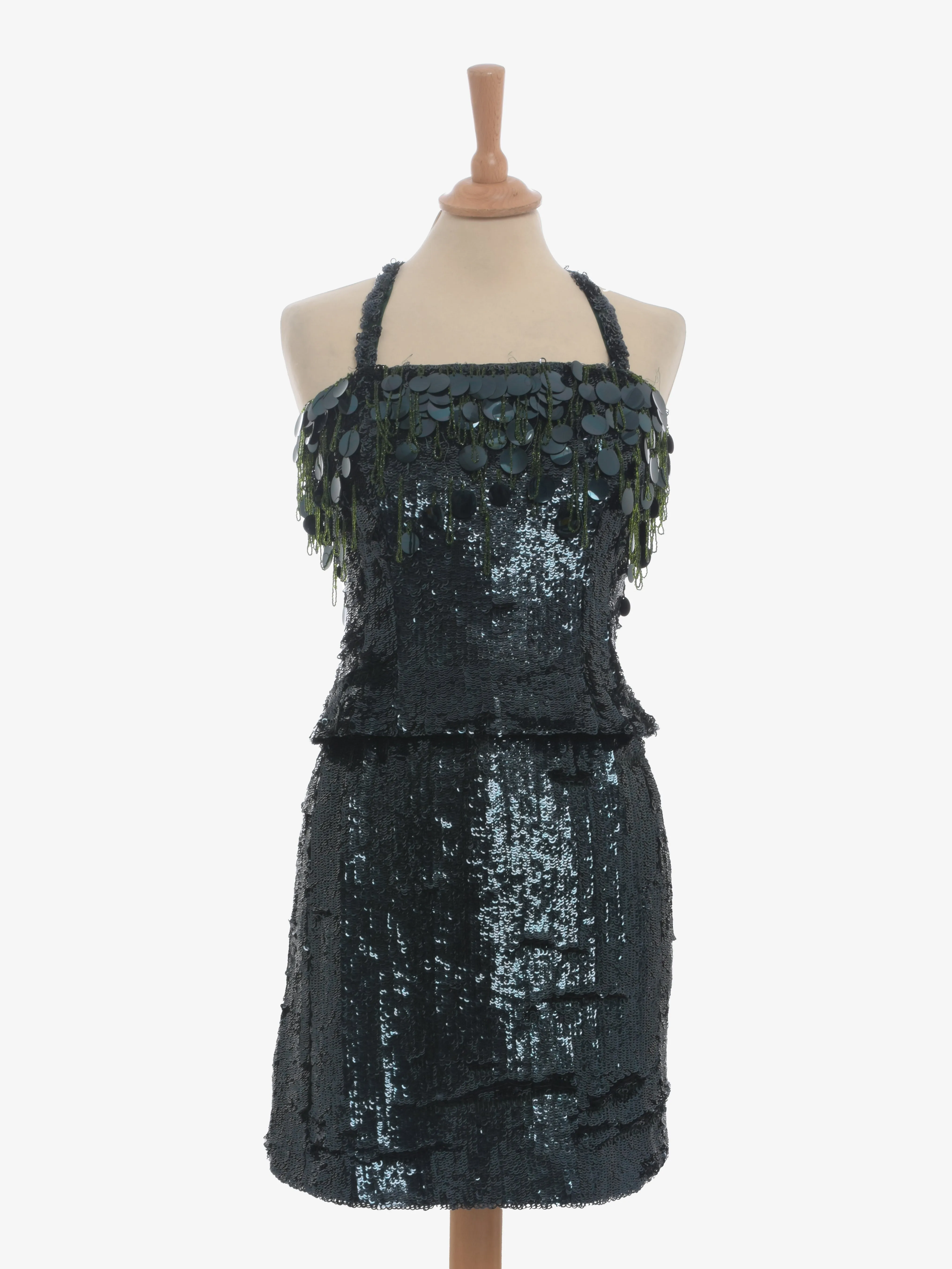 Vintage Sequined Blousy Dress - 60s