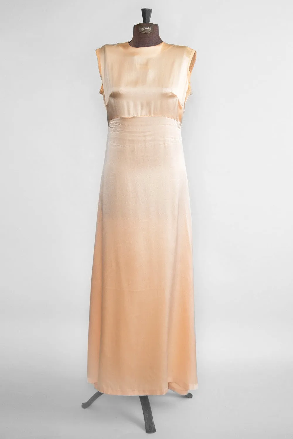 Vintage Women’s Peach Dress - Peach Minimalist Dress