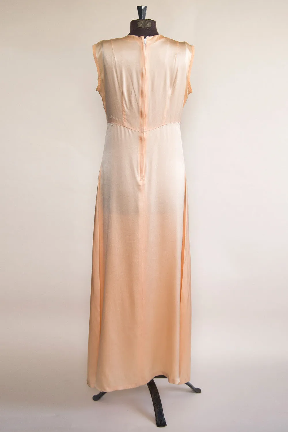 Vintage Women’s Peach Dress - Peach Minimalist Dress