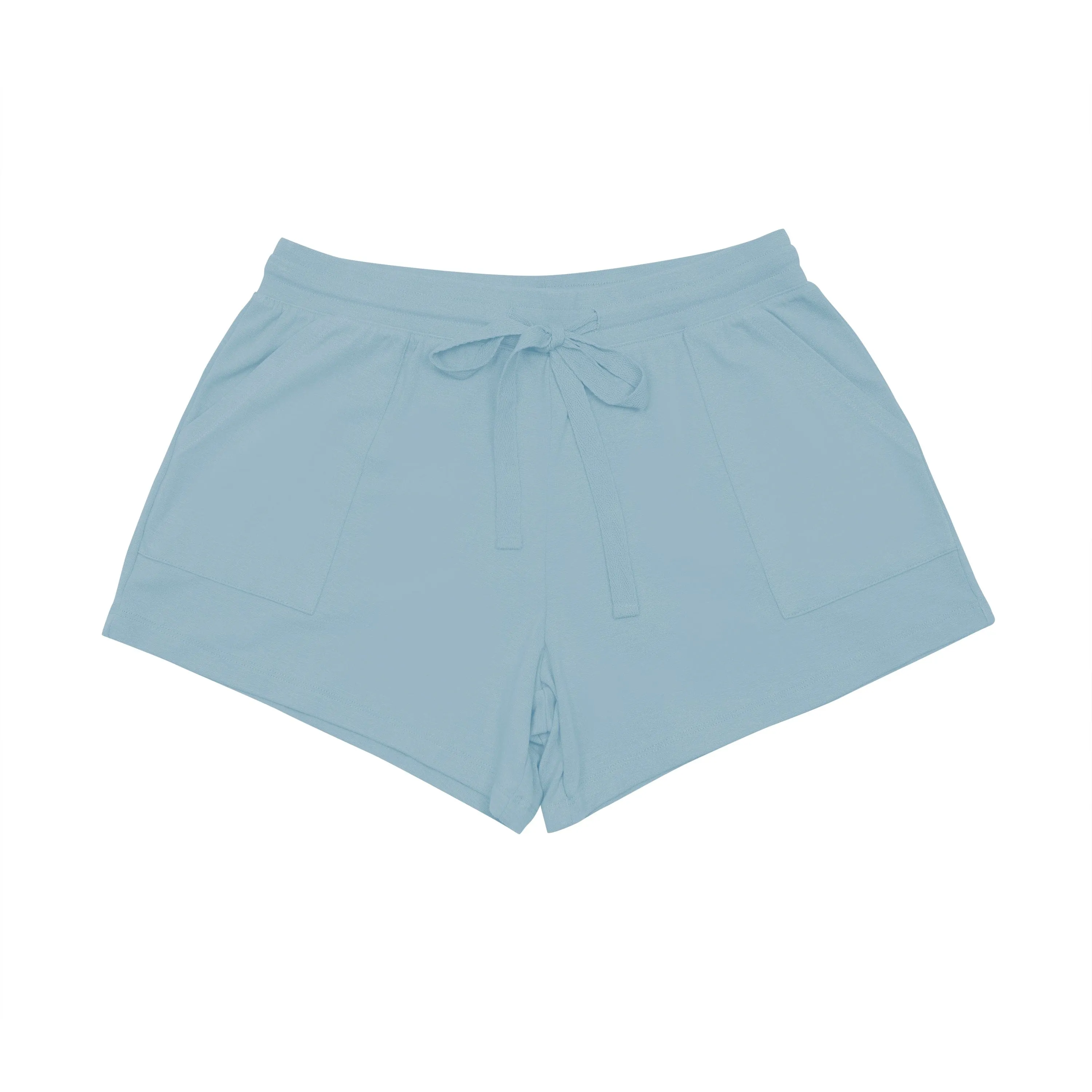 Women's Bamboo Jersey Shorts in Dusty Blue