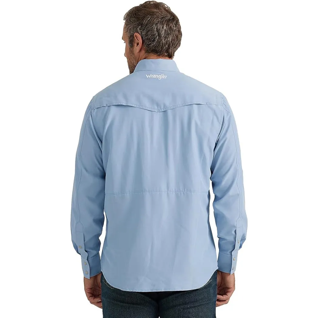 Wrangler Men's Performance Long Sleeve in Neutral Blue