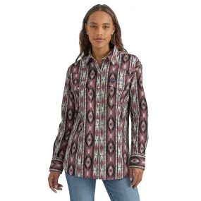 Wrangler's Womens Checotah Boyfriend Western Snap Shirt