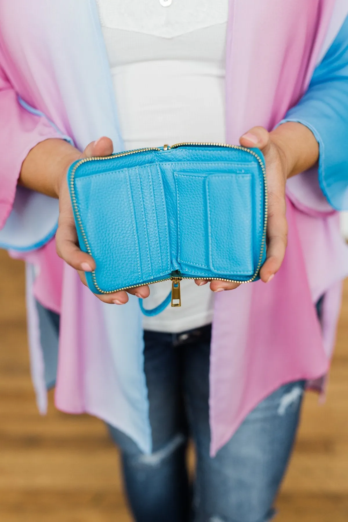 Wristlet Wallet- Blue