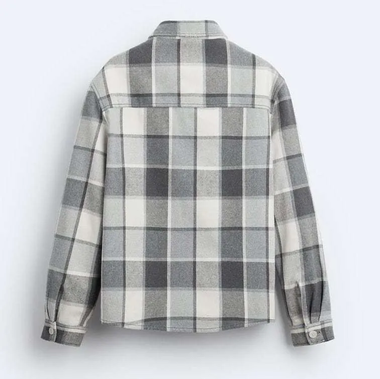 ZARA  |Other Plaid Patterns Long Sleeves Shirts